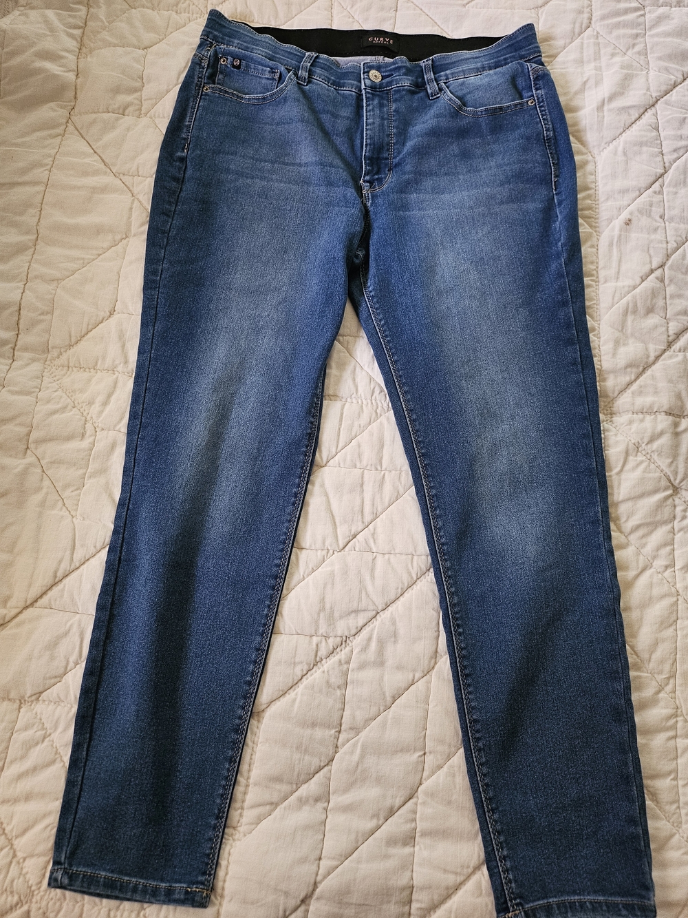 Curve Appeal High Rise Skinny Jeans w/ Comfort Waistband -Size 12/31